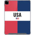 American Flag Color Block iPad Pro 12.9in (2020) Clear Case